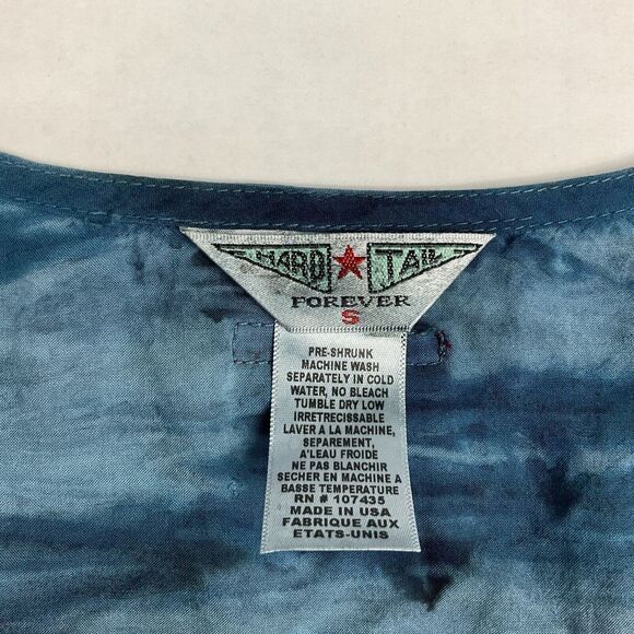 Hard Tail Forever Womens V-Neck Top Printed V-Neck Short Sleeve Loose Fit Small - Picture 5 of 11